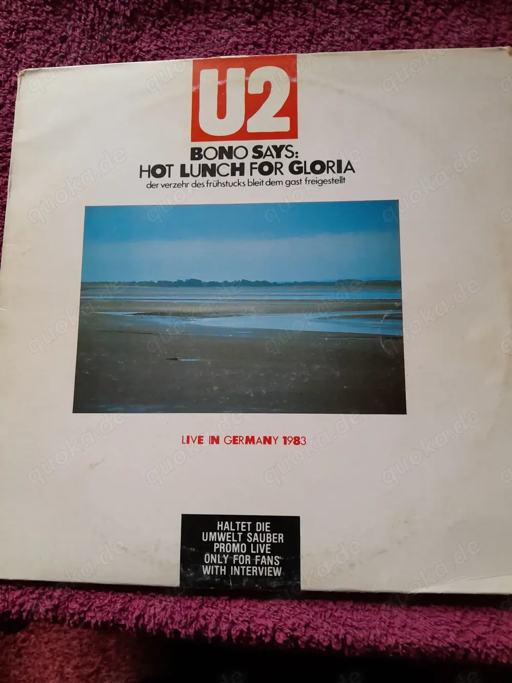 U2: Hot Lunch For Gloria LP