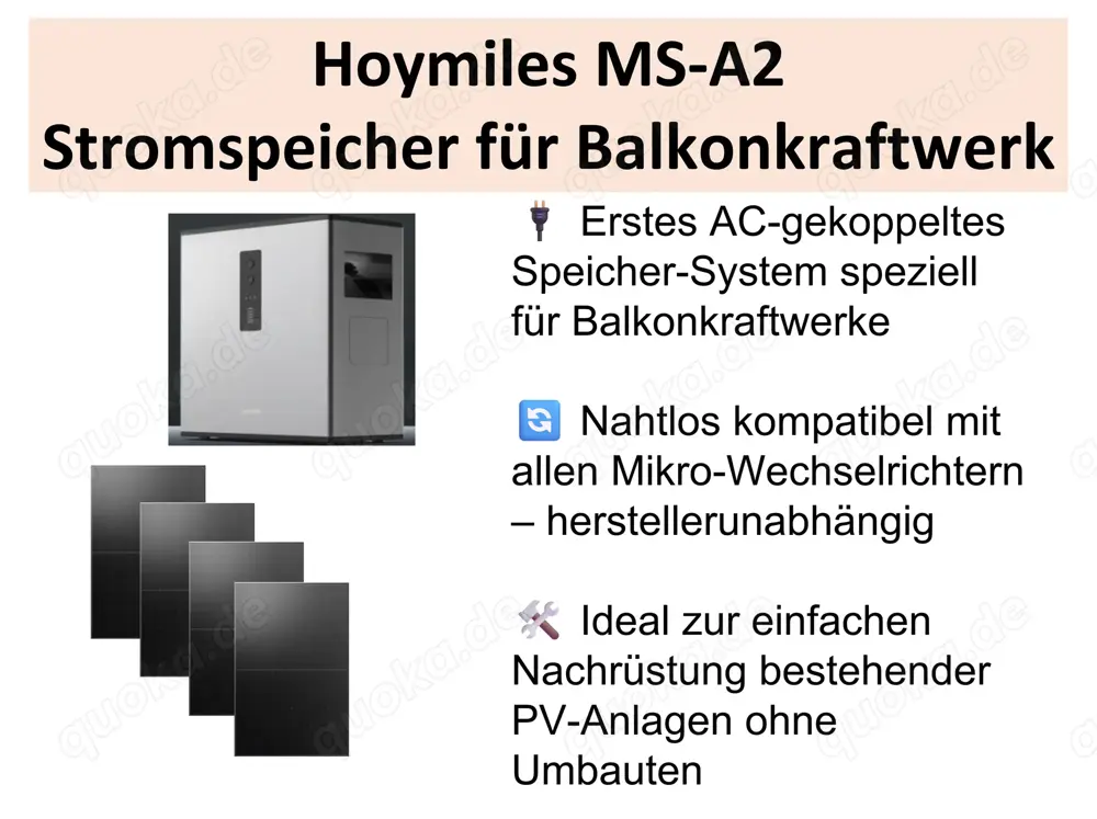 Hoymiles MS-A2 Stromspeicher für Balkonkraftwerke