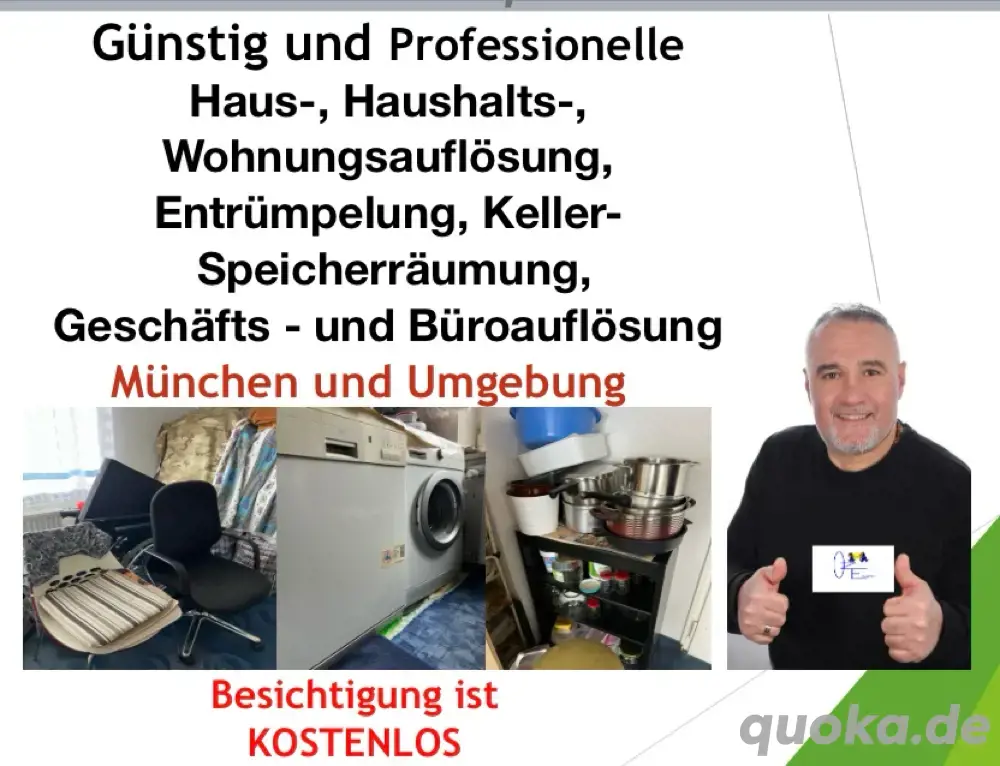 Haushaltsauflösung, Wohnungsauflösung, Entrümpelung