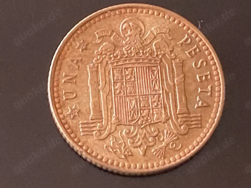 Münze Münzen Umlaufmünze Spanien 1 Peseta 1975 im Stern 80