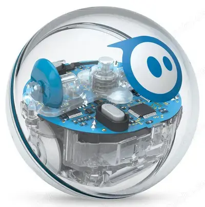 Sphero Mini Roboterball weiß blau mit Zubehör, Bluetooth-Ball (Katzen, Kinder...) Gyroskopball 