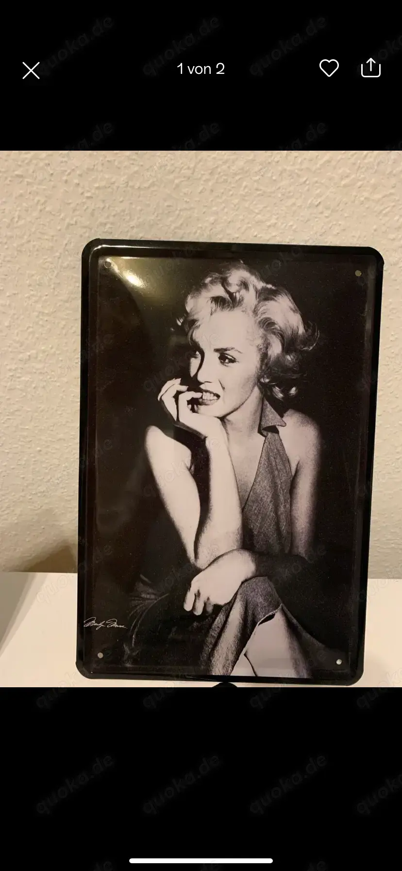 2 Metallbilder: Marilyn Monroe, Elvis Presley, KEIN VERSAND, nur Abholung 2 Metallbilder: Marilyn Monroe, Elvis Presley, KEIN VERSAND, nur Abholung