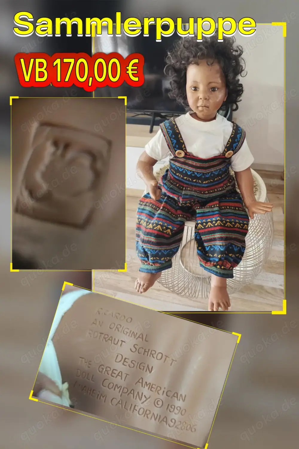 Sammler Puppe Künstler Waltraud Schrott Sammler Puppe Künstler Waltraud Schrott