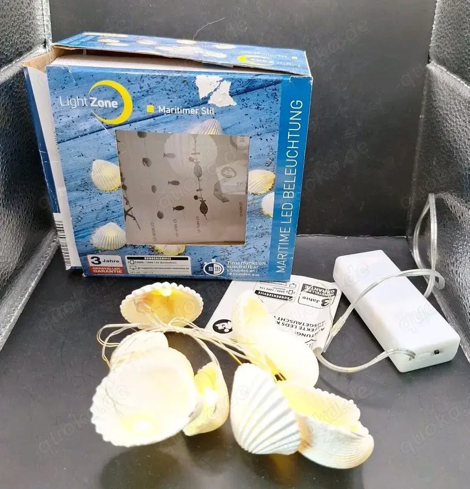 Maritime LED Beleuchtung echte Muscheln Light Zone