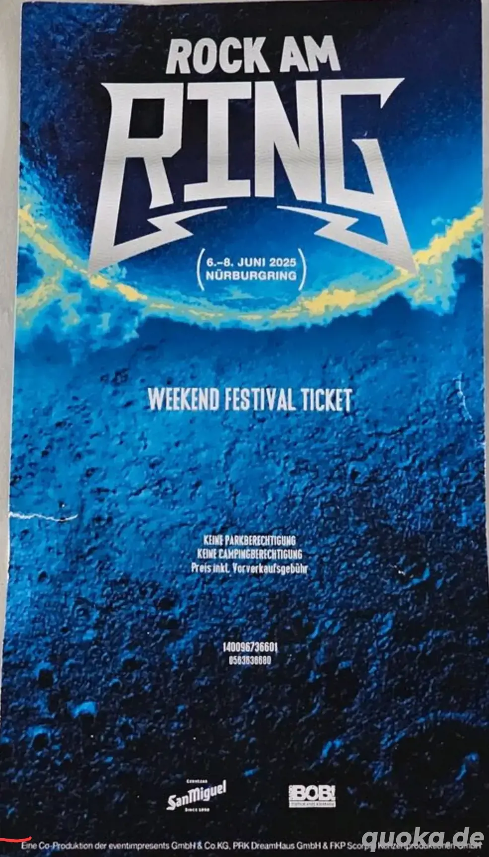 4 x Rock am Ring Full Weekend Tickets 4 x Rock am Ring Full Weekend Tickets