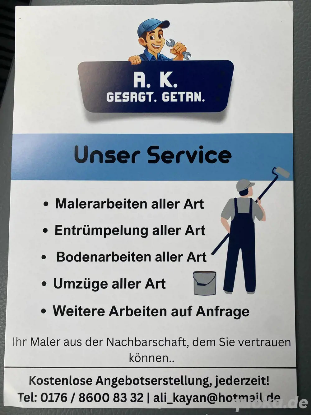 Malerarbeiten & Renovierungsarbeiten Termine frei