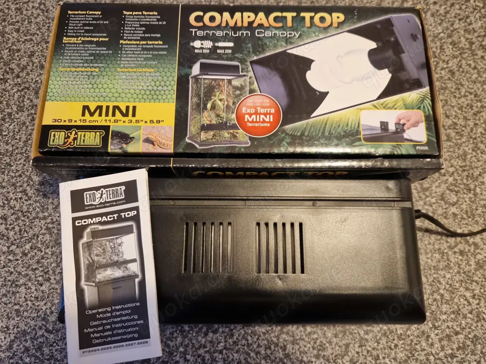 Terrariumabdeckung für Terrarium Mini von ExoTerra,30x9x15