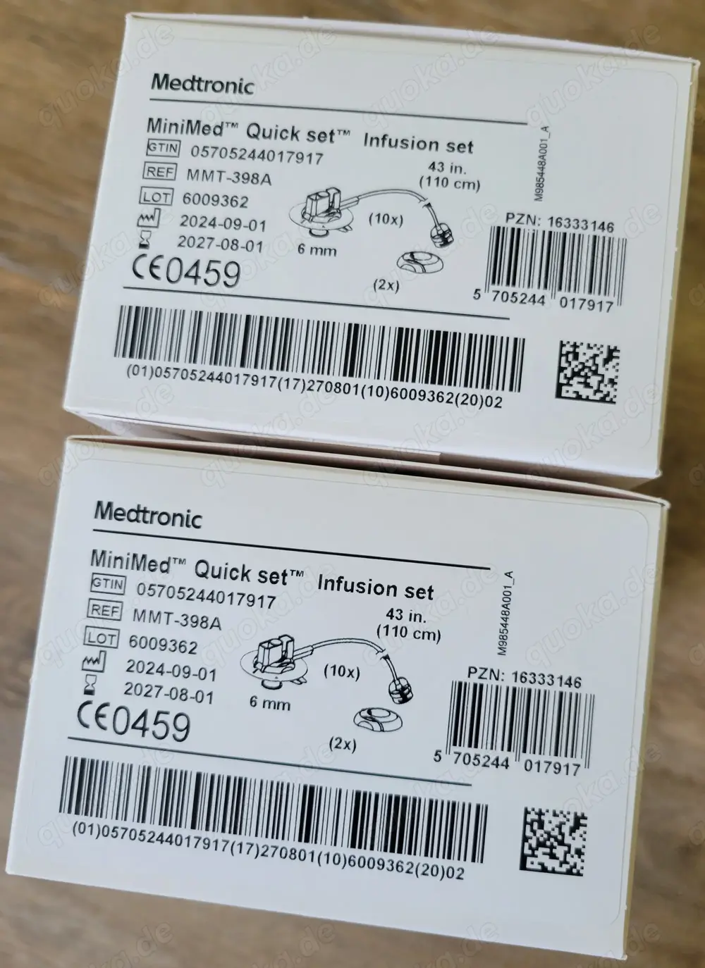 2x10 Stück Medtronic Infusionsset MiniMed Quick-set 6mm 110cm - Softkanüle MMT-398A