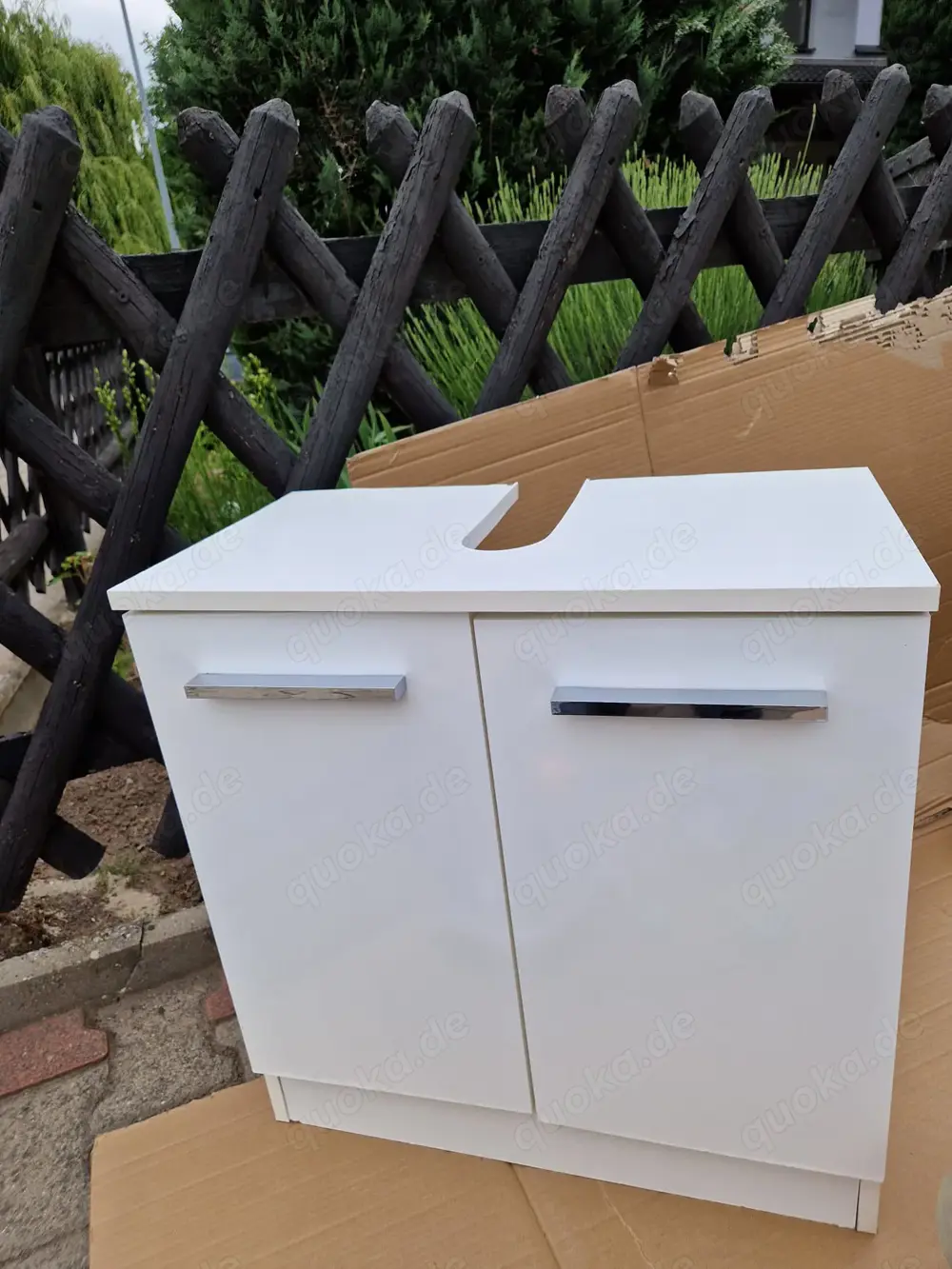 Unterschrank Bad weiß B 60cm   H 32,5cm   H 62,5cm