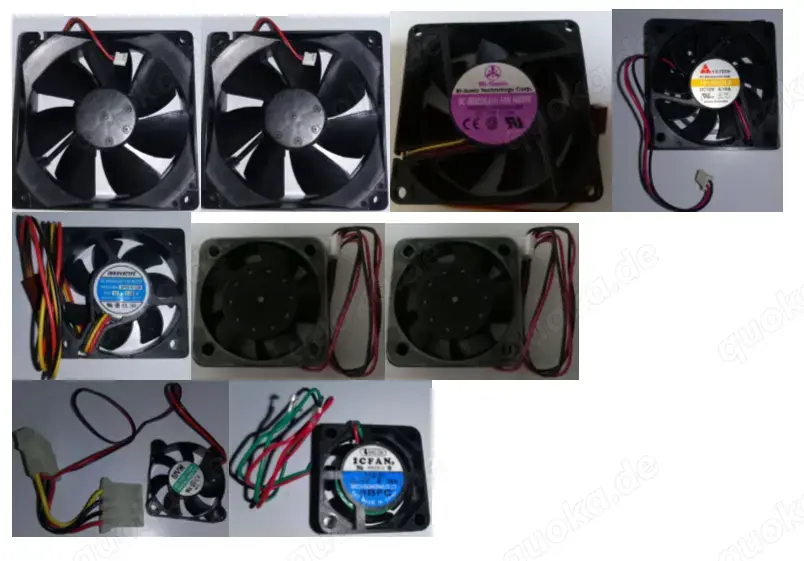 PC Computer Lüfter Kühler Fan Cooler 12 24 V 12V 24V CPU Gehäuse System