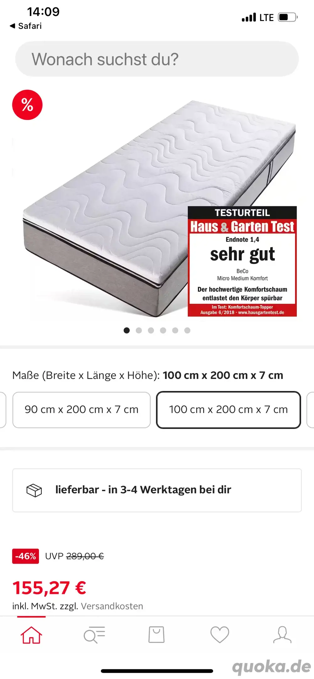 Topper Micro Medium Komfort  (100x200), 