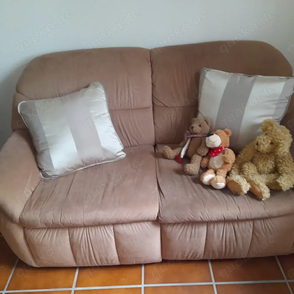 Couch Laauser 2-Sitzer, beigefarbiger Bellsaime