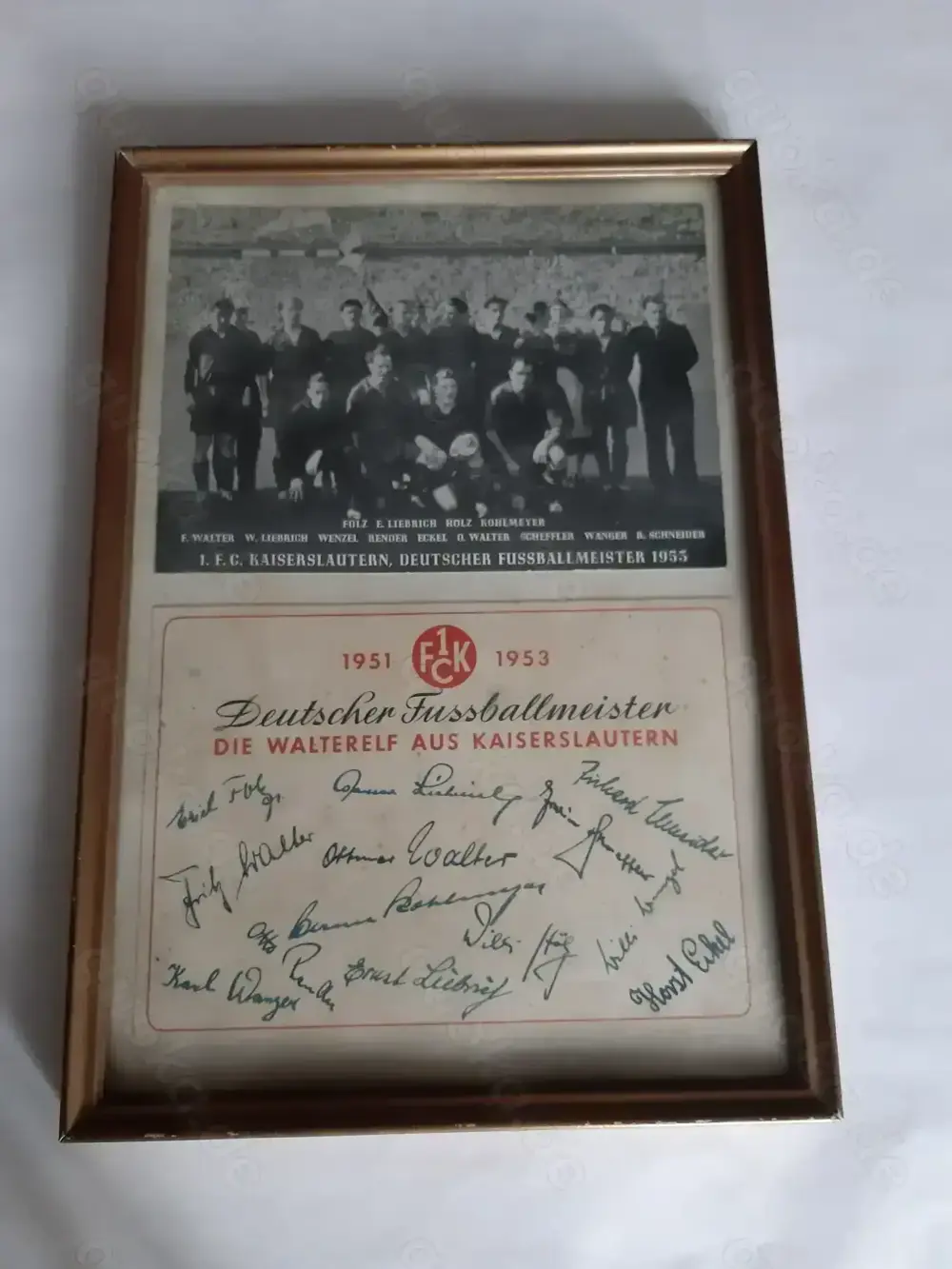 1.FCKaiserslautern Bild mit original Unterschriften
