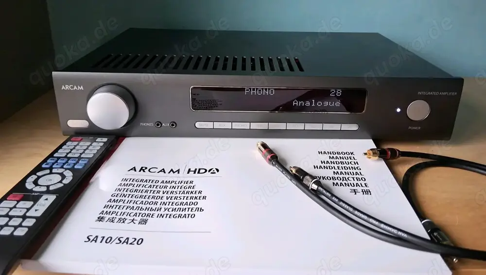 Arcam SA20 Vollverstärker mit Zubehör