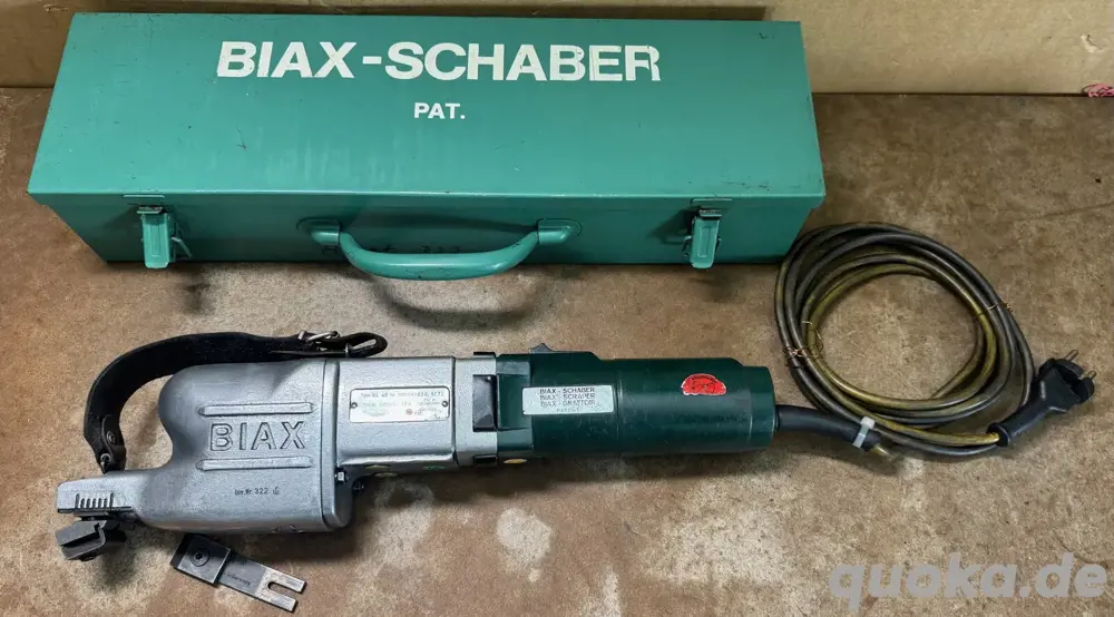 BIAX Elektroschaber BL40 230 V, inkl. Metallkiste BIAX Elektroschaber BL40 230 V, inkl. Metallkiste