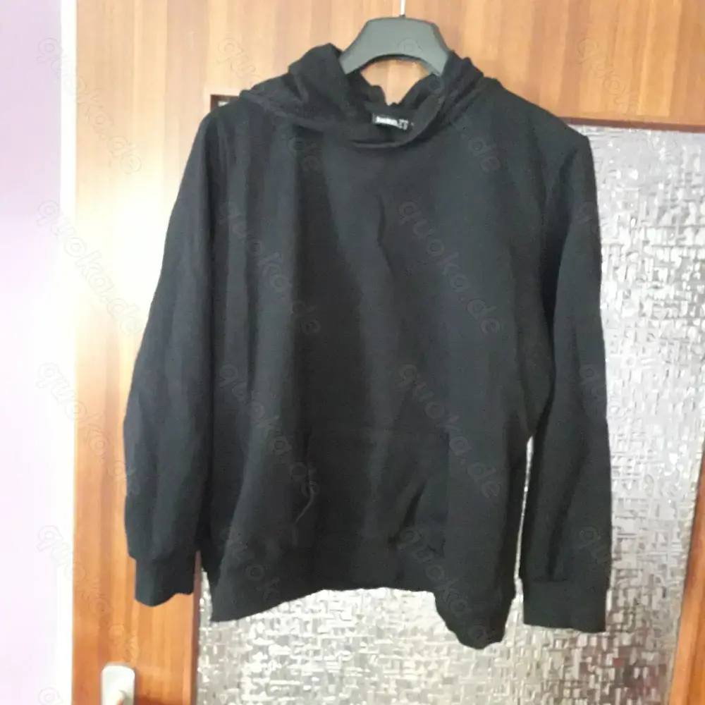 Damen-Kapuzen-Sweatshirt schwarz Gr.46  
