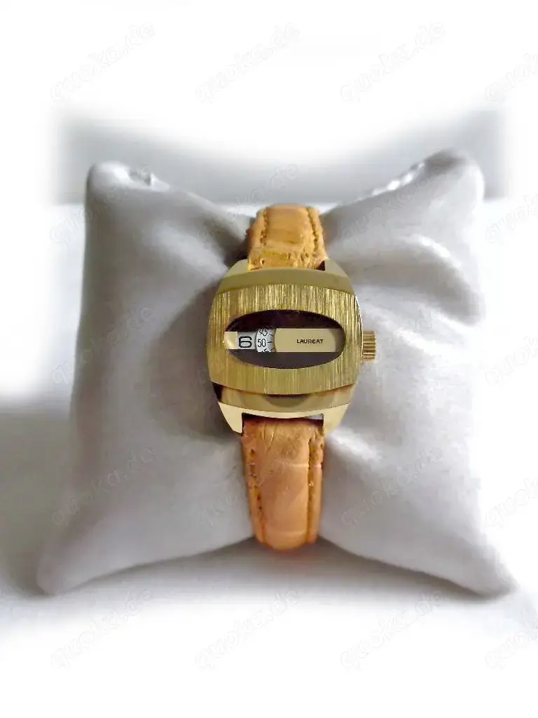 Seltene Scheibenuhr von Laureat