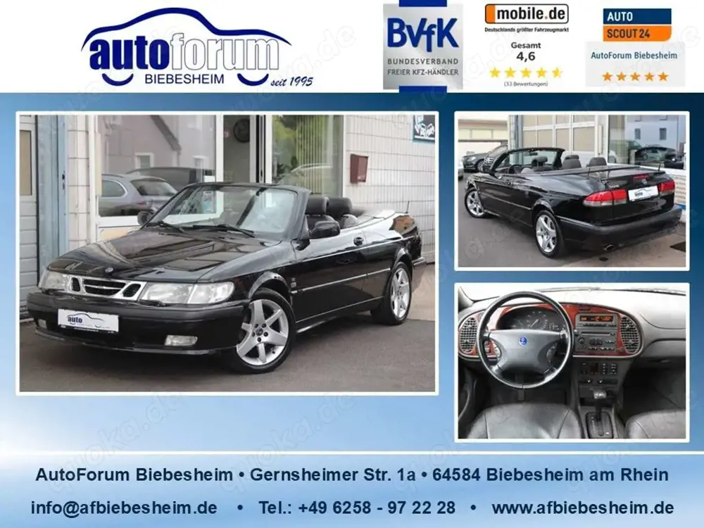 Saab 9-3 2.0t Ecopower Cabriolet Automatik Leder