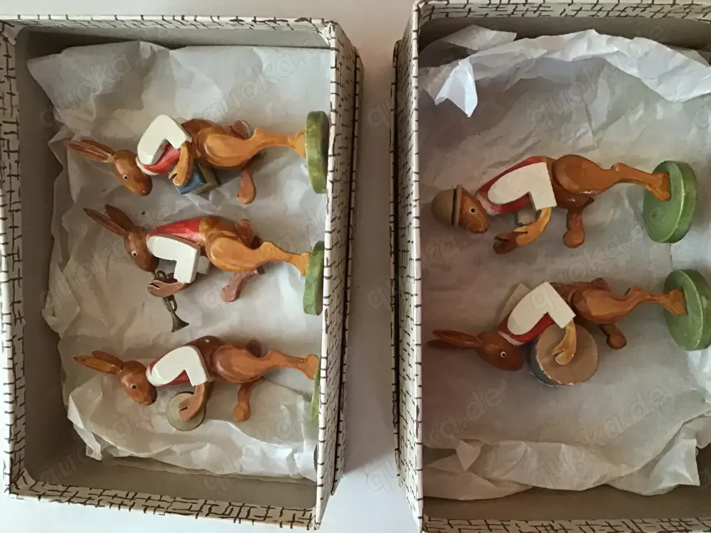 Wendt & Kühn alte 5 Vorkriegszeit Hasen Erzgebirge 