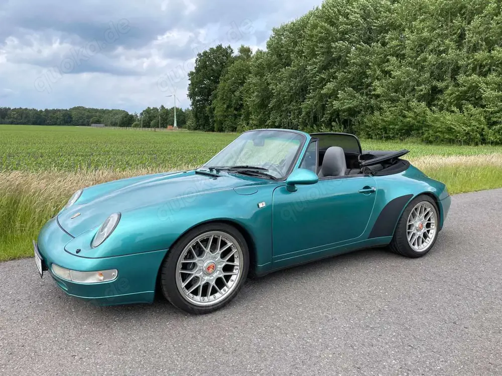 Porsche 993 Carrera 4 Cabrio, DE, Wimbledon grün 911