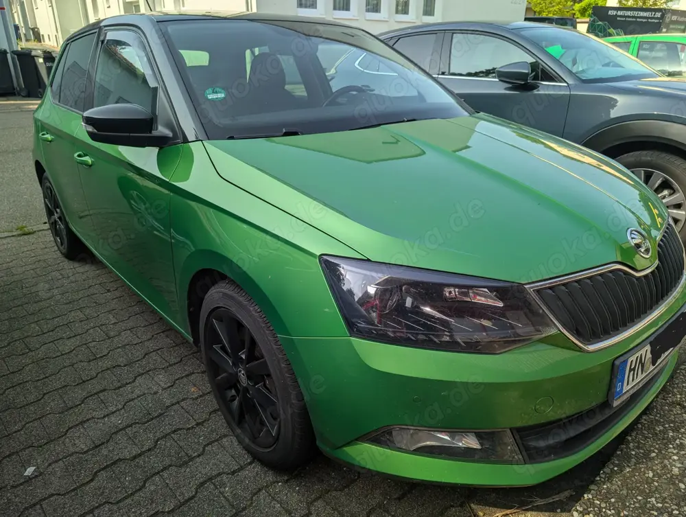 Skoda Fabia Style 1,2 TSI EZ 9 2015, 110 PS, 6-Gang Schalter, Rallye-Grün, Dach schwarz, Sportsitze