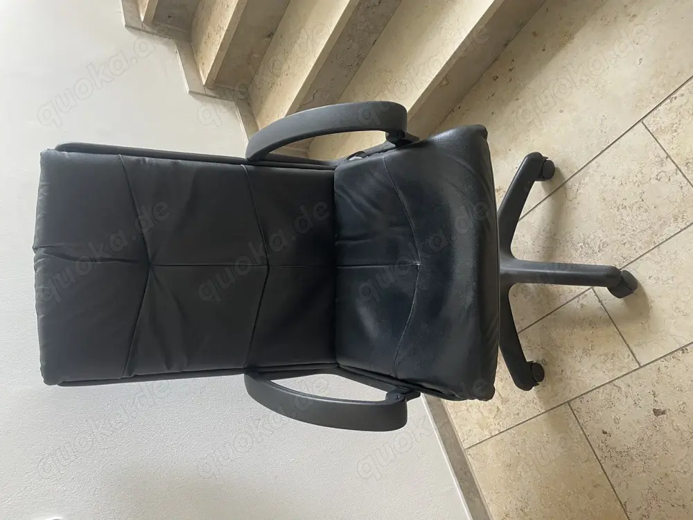 Chefsessel Leder schwarz verstellbar 