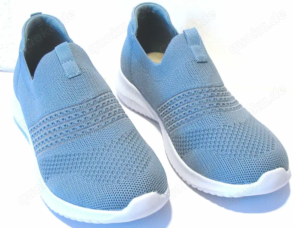 Wonderwalk Slipper - Gr. 40 - Rauchblau - leichter Flexi-Damenschuh - Neu
