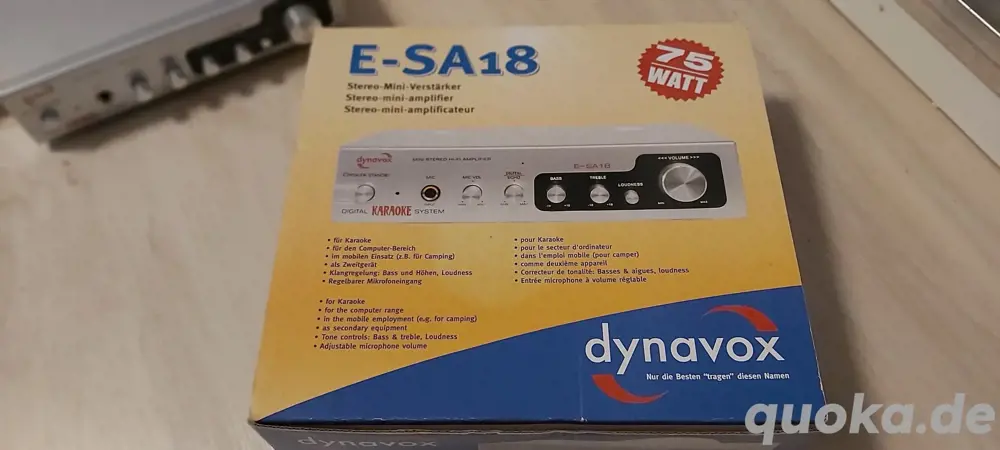 Dynavox E-SA18 Stereo Mini-Verstärker ideal f. Karaoke und PC