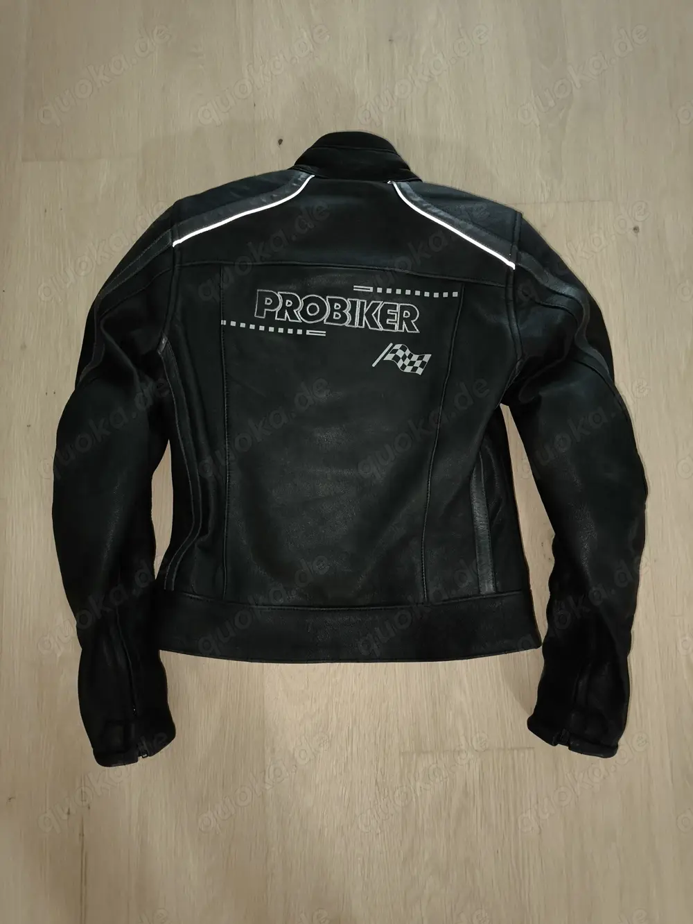 Probiker Leder Motorradjacke Gr. 34, schwarz