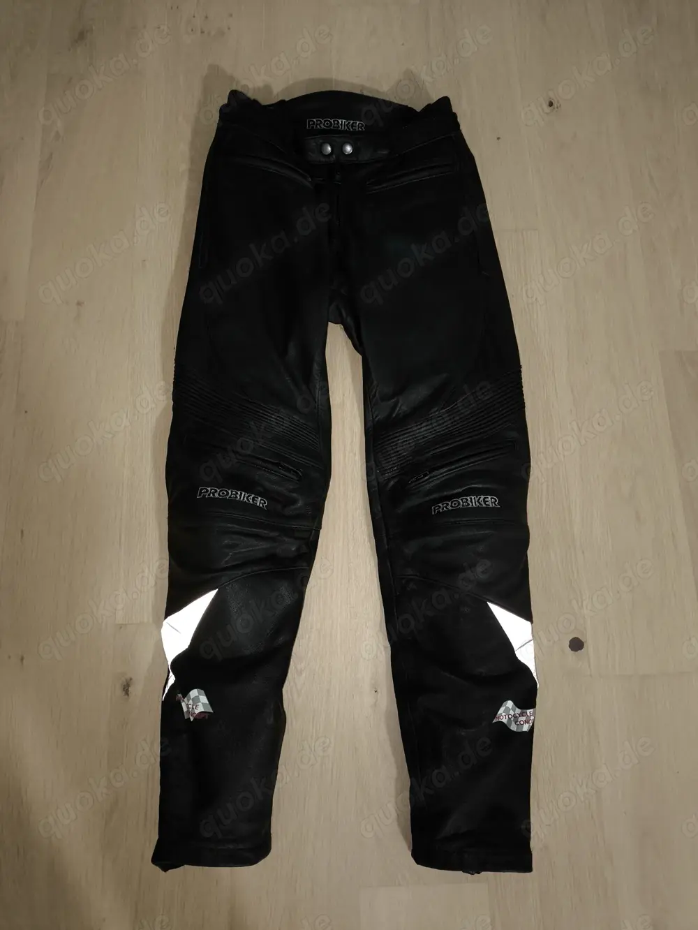 Probiker Leder Motorradhose Gr. 34, schwarz