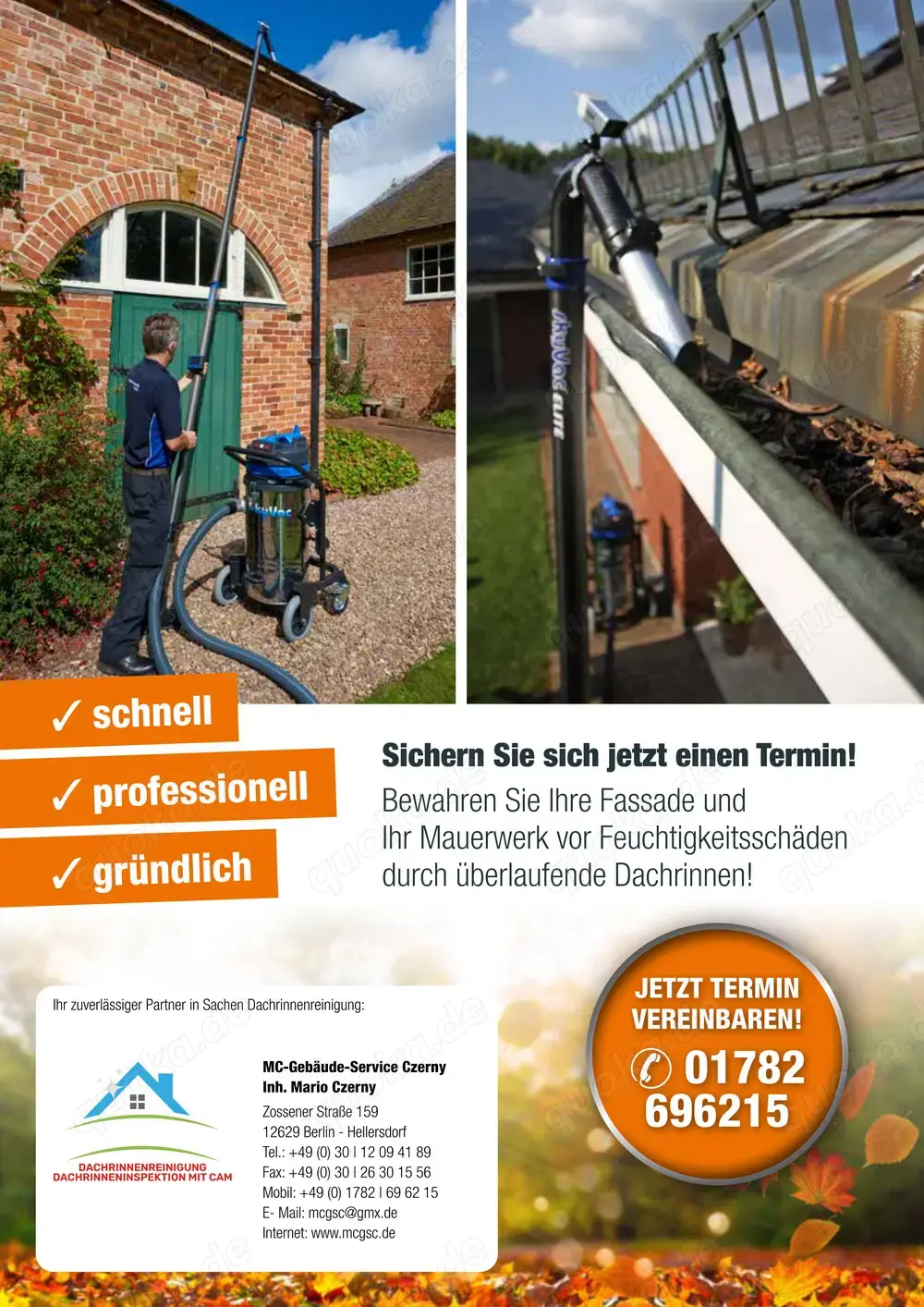 Dachrinnenreinigung in Berlin & Umgebung