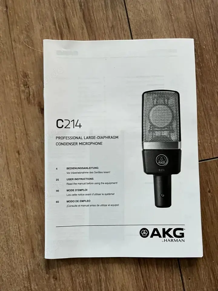 AKG C214 - professionelles Studio Mikrophon im Koffer