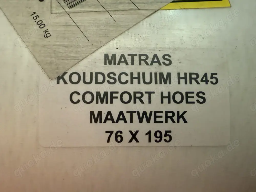 Komfort Kaltschaum Matratze 76 x 195