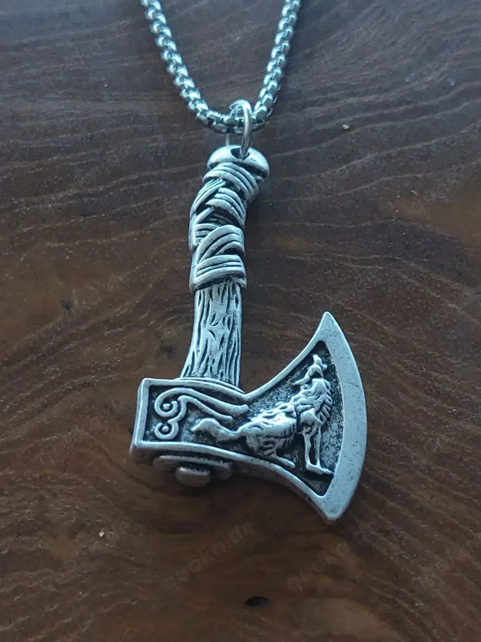 Halskette (Edelstahl) mit Anhänger: Odins Axt (Wikinger)