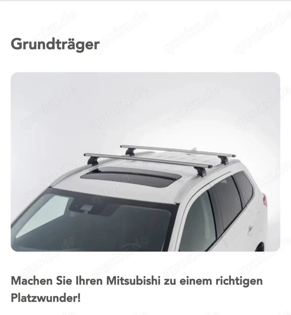 Grundträger für Mitsubishi mit Dachreling 