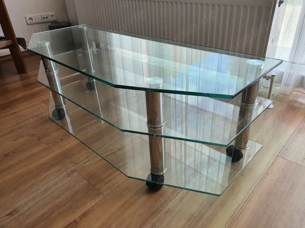 TV-Phono Regal Glas-Chrom *Neuwertig* TV-Phono Regal Glas-Chrom *Neuwertig*