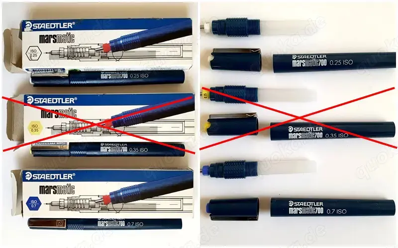 NEU 2 Mars  matic 700 Tuschezeichner ISO 0,25, ISO 0,7 Bürobedarf