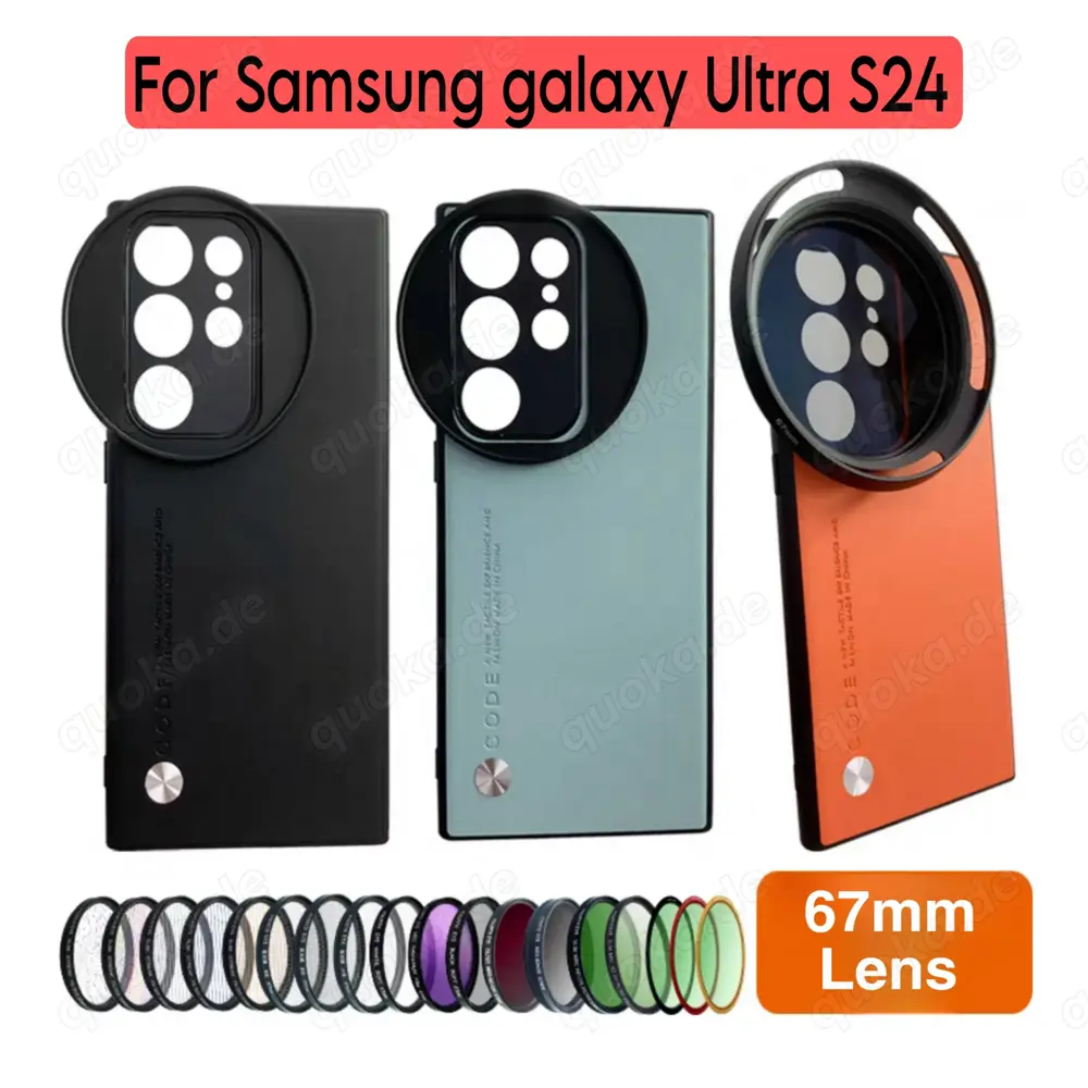 Handyhülle mit anbringbarem 67-mm-ND-Filterschlitz für Samsung Galaxy Ultra-Serie S23, 24, 25.