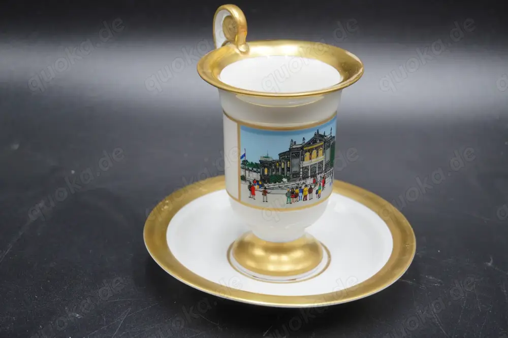 Ziertasse goldrandbeschichtet, zertifiziert, Prinzregententheater München