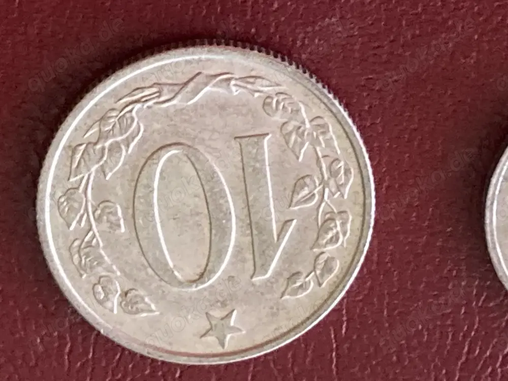 Münze Münzen Umlaufmünze Tschecoslowakei 10 Heller 1962