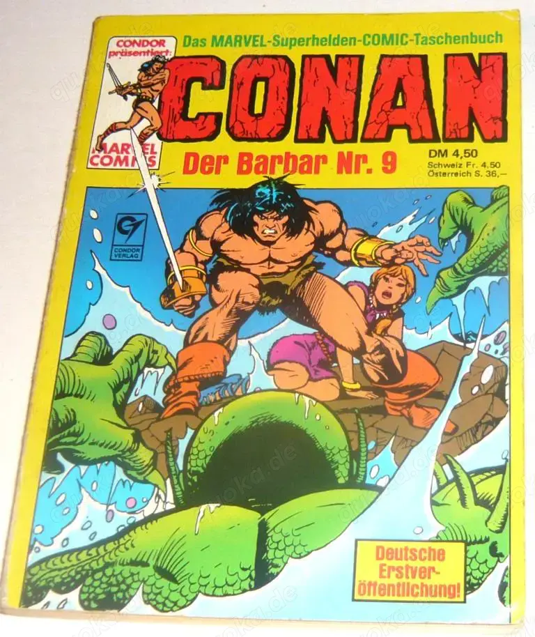 CONAN Der Barbar Nr. 9 Marvel Superhelden Comic TB 70er Jahre