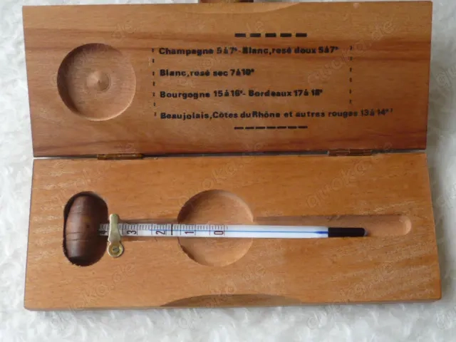 Wein Thermometer Weinthermometer Sommelier Kit Edelholzbox Frankreich