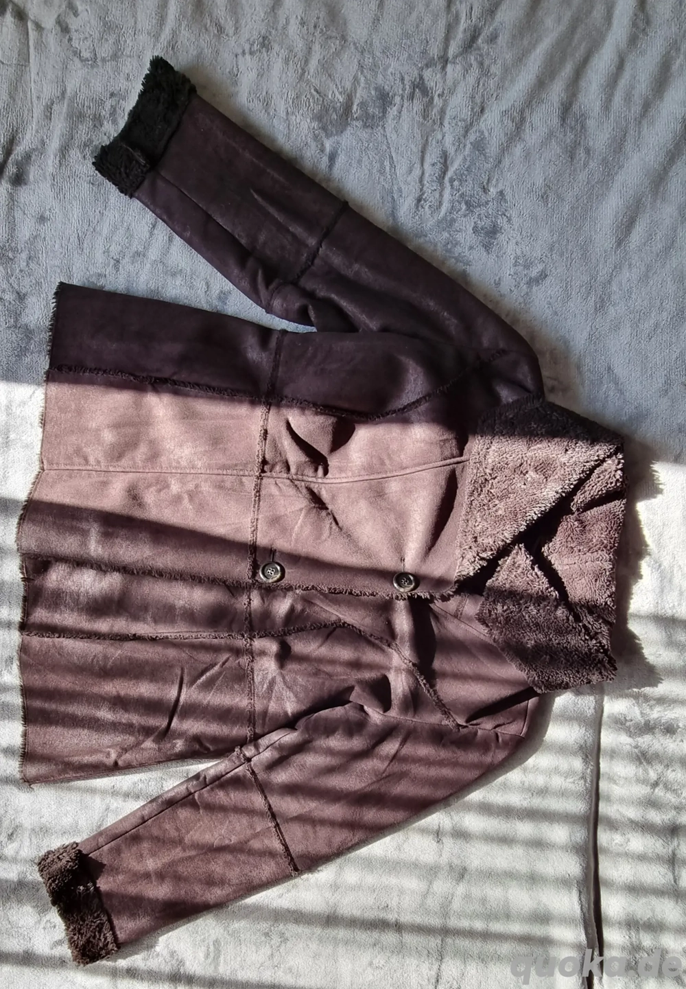 Wildleder-Fellimitat Jacke BONITA Größe 48