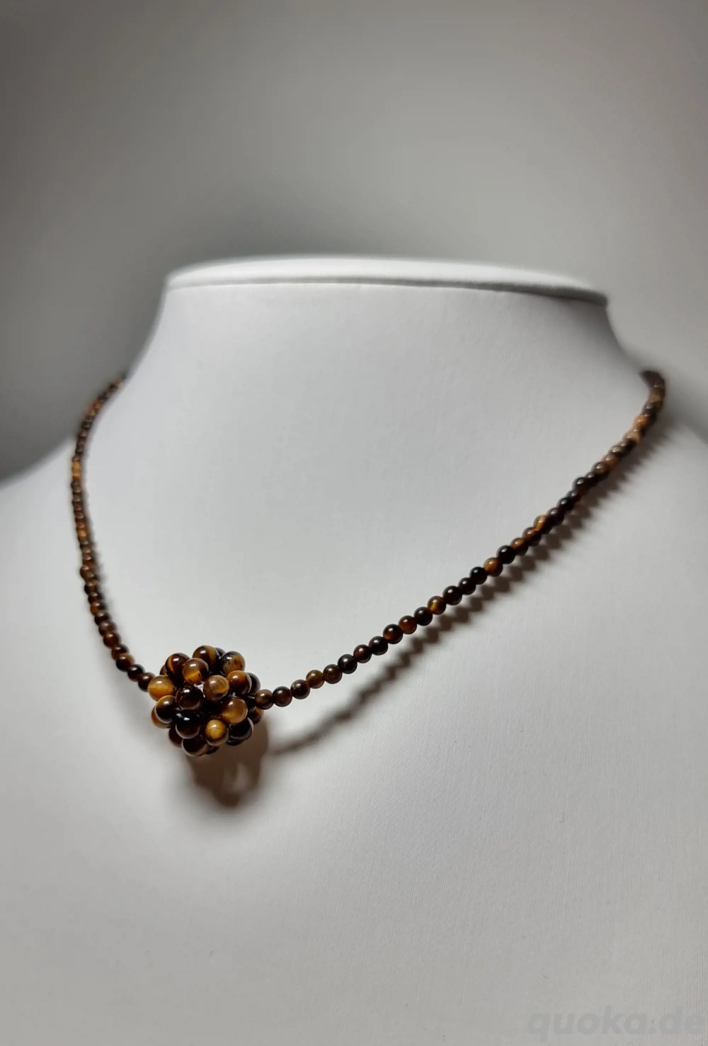 Tigerauge Kette | Edelstein Kette mit 925 Silber