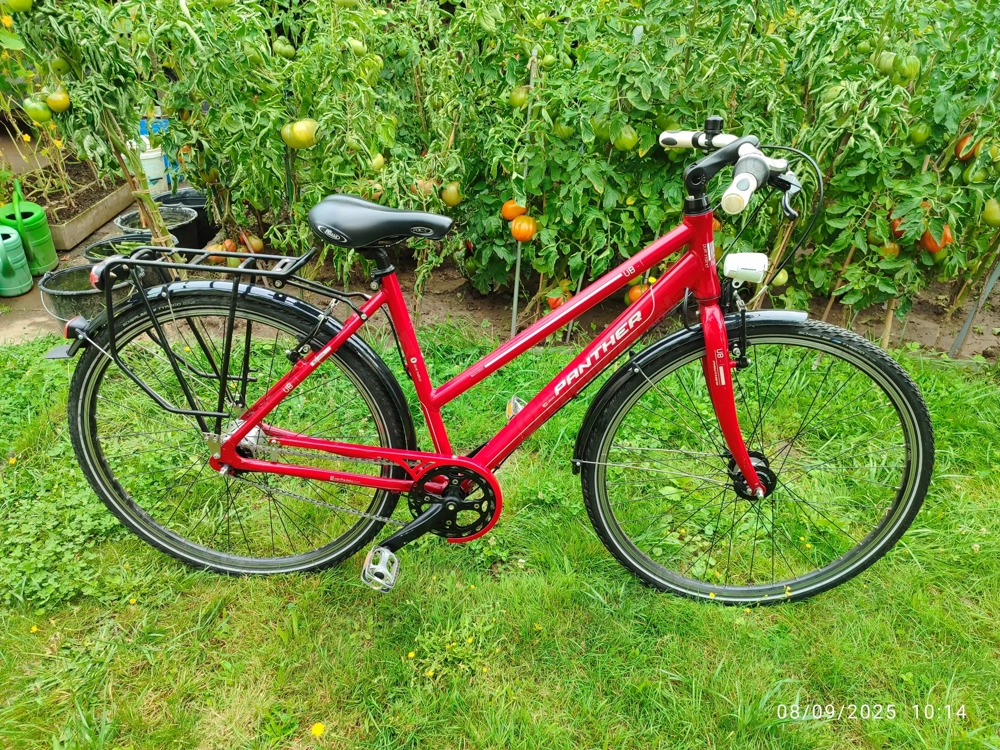 Frauen "Panther" Rot 28 Zoll Raden, Urban Model von hand gefertig, Angebot 70%