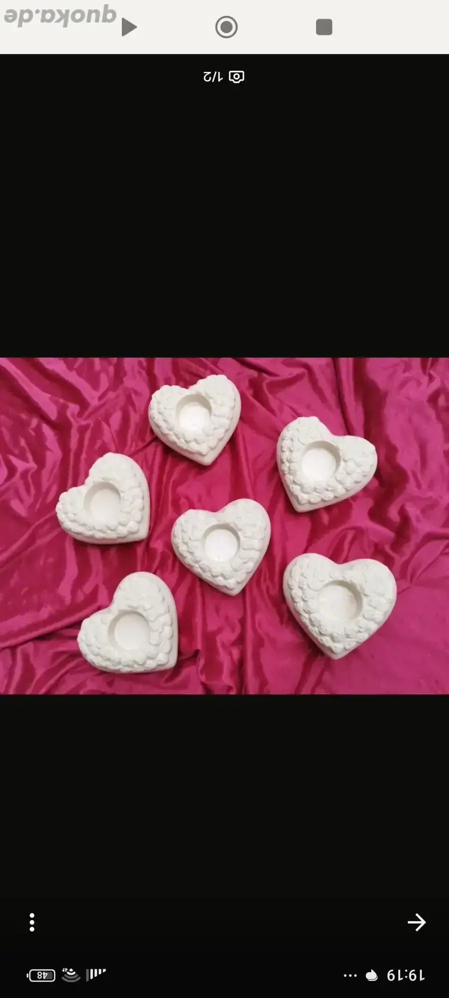 6 Teelichthalter Herz   