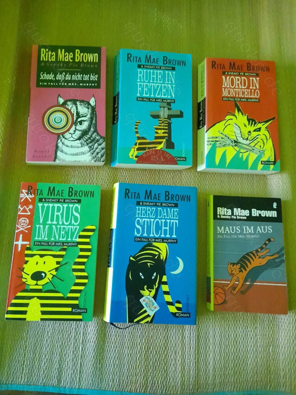 6x Ein Fall für Mrs. Murphy von Rita Mae Brown. EINZELKAUF MÖGLICH. Katzen-Krimi