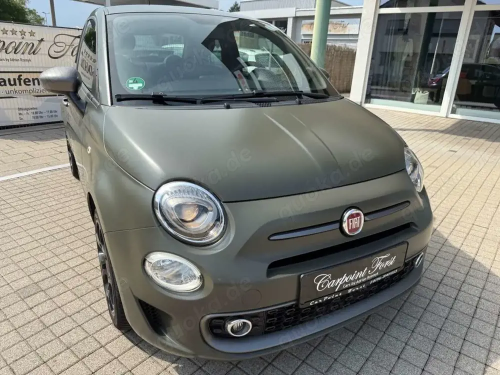 Fiat 500 S , Alpi Grün Matt, NAVI,Leder ,TüV 06.2027
