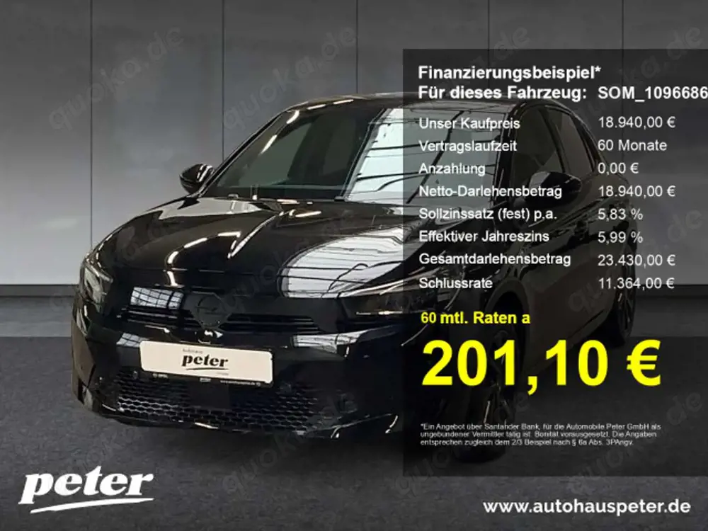 Opel Corsa Corsa F 1.2 Turbo GS Klimaautomatik Sitzheizung Allwetter 100PS