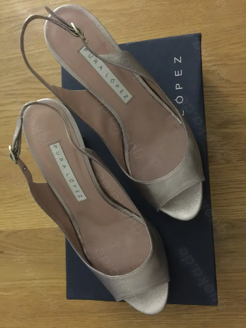 Pura Lopez Mercedeh High Heels Gr. 39,5-40 Pumps Party Leder OVP